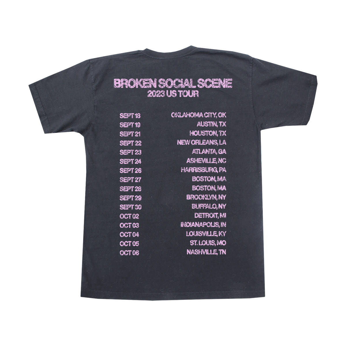 2023 Vintage Black US Tour Tee – Broken Social Scene