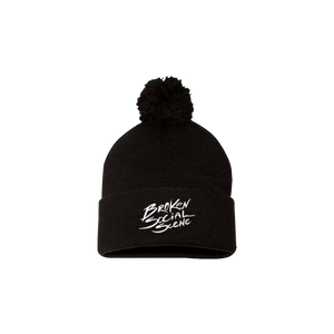 Black Pom Pom Beanie